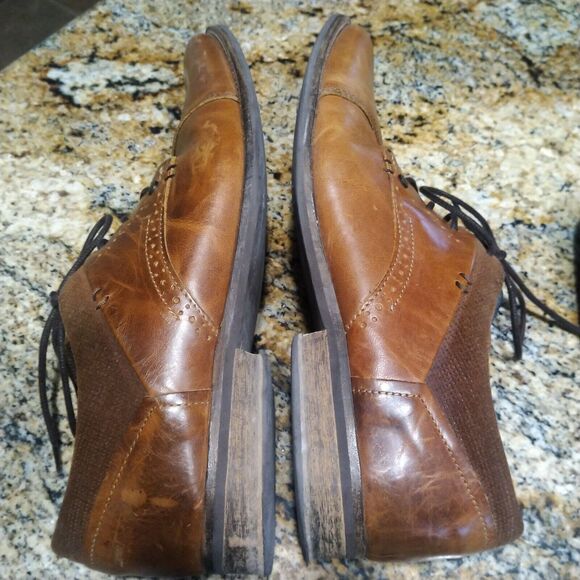 Bullboxer Davide Brown Leather Lace Up Casual Oxfords Dress Shoes Men's Sz 8 - Picture 10 of 12